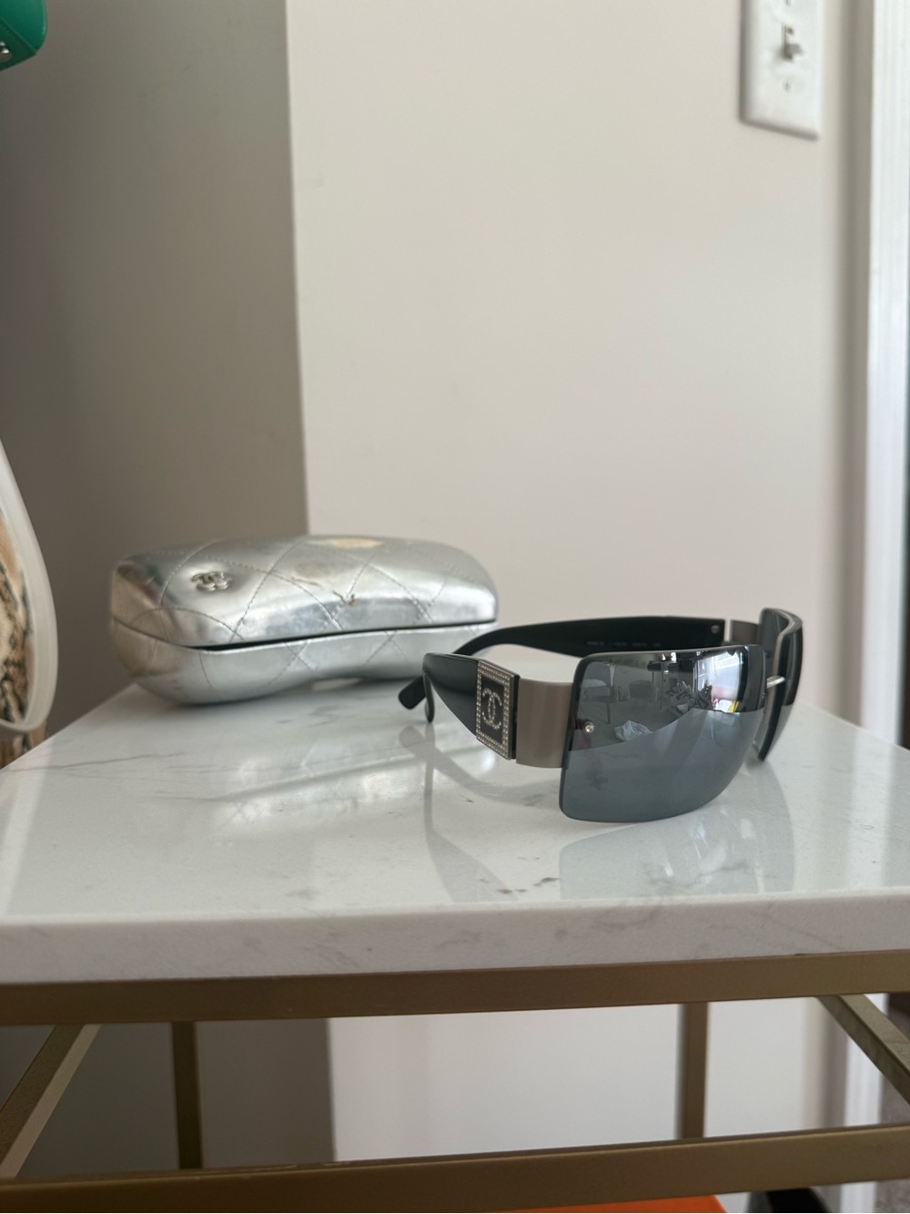 Iconic Chanel Y2K rhinestone sunglasses